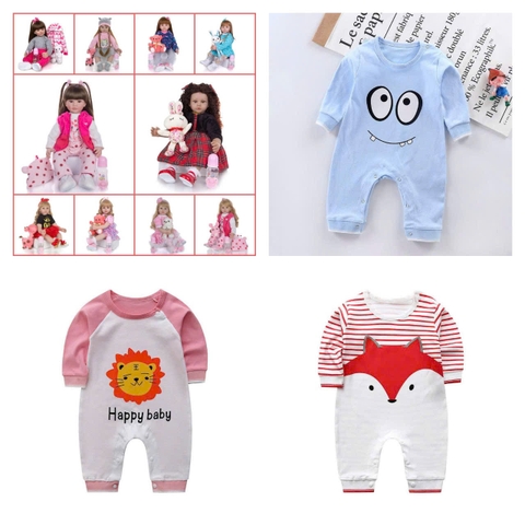 {Đủ Mẫu} Bộ Quần Áo Trẻ Em Sơ Sinh 5–8kg Váy Công Chúa, Búp Bê Tái Sinh 50–55–66cm