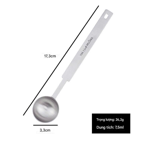 Muỗng Thìa Đong Inox Dụng Cụ Bartender, Làm Bánh, Pha Chế, Nấu Ăn Stainless Steel Measuring Spoons PVN5209