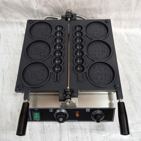 {Đủ Mẫu} Xài Điện, Xài Gas  Máy Nướng Bánh Đường Phố 1500W Waffle Maker Electric 220V EU PLUG
