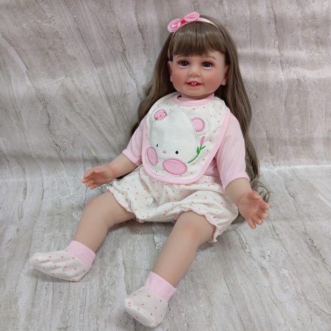 [Đủ mẫu] Búp Bê  Thân Gòn  Mềm Mại 60 cm = 24 inch Reborn Silicon Vinyl Doll