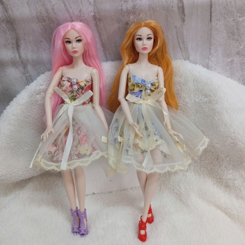 [Đủ mẫu] Búp Bê Barbie Siêu Mẫu 33cm Có Tóc – Phụ Kiện Trang Điểm Cho Bé Gái