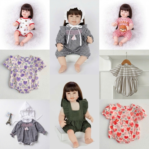 {Đủ Mẫu} Bộ Quần Áo Trẻ Em Sơ Sinh 5–8kg Váy Công Chúa, Búp Bê Tái Sinh 50–55–66cm
