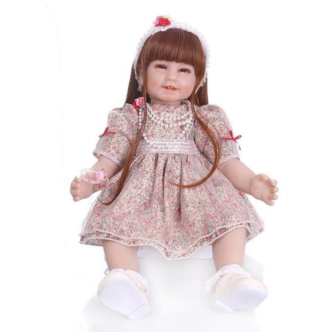 [Đủ mẫu] Búp Bê 55 cm = 22 inch Thân Gòn Mềm Mại  Reborn Silicon Vinyl Doll