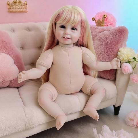 [Đủ mẫu] Búp Bê 55 cm = 22 inch Thân Gòn Mềm Mại  Reborn Silicon Vinyl Doll