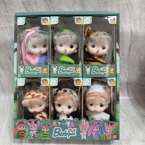 Búp Bê Em Bé Kawaii Mini OB 10 Cm = 3 Inch Kèm Trang Phục Động Vật Dễ Thương