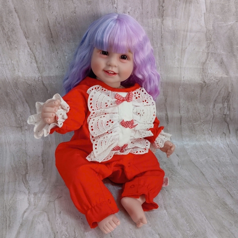 [Đủ mẫu] Búp Bê 55 cm = 22 inch Thân Gòn Mềm Mại  Reborn Silicon Vinyl Doll