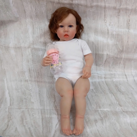[Đủ mẫu] Búp Bê 55 cm = 22 inch Thân Gòn Mềm Mại  Reborn Silicon Vinyl Doll