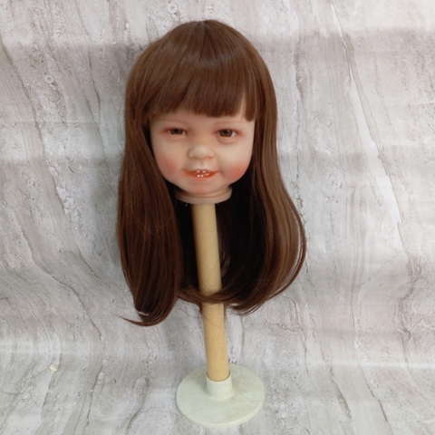 {ĐỦ MÀU} TÓC TƠ GIẢ CHỊU NHIỆT CHO BÚP BÊ TÁI SINH vòng Đầu 30 cm 50 cm = 20 inch Doll + vòng Đầu 34 cm 55 cm = 22 inch Doll, búp bê mini 20 cm (Ixdoll)