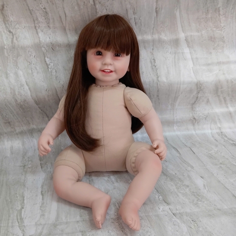 [Đủ mẫu] Búp Bê 55 cm = 22 inch Thân Gòn Mềm Mại  Reborn Silicon Vinyl Doll