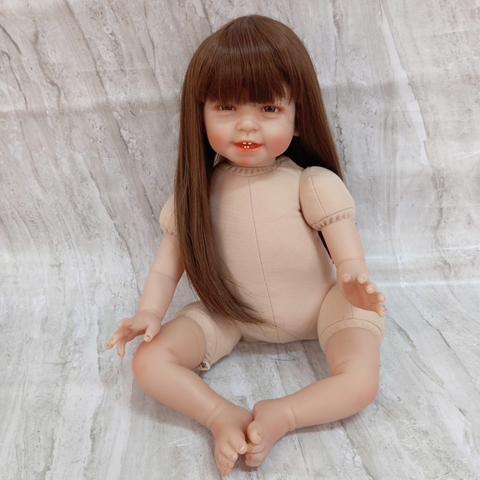 [Đủ mẫu] Búp Bê 55 cm = 22 inch Thân Gòn Mềm Mại  Reborn Silicon Vinyl Doll