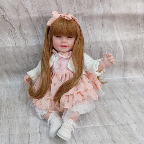 [Đủ mẫu] Búp Bê 55 cm = 22 inch Thân Gòn Mềm Mại  Reborn Silicon Vinyl Doll