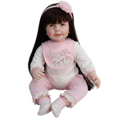 [Đủ mẫu] Búp Bê 55 cm = 22 inch Thân Gòn Mềm Mại  Reborn Silicon Vinyl Doll