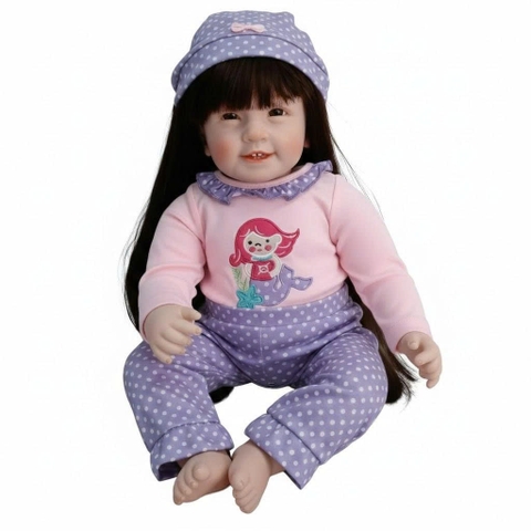 [Đủ mẫu] Búp Bê 55 cm = 22 inch Thân Gòn Mềm Mại  Reborn Silicon Vinyl Doll