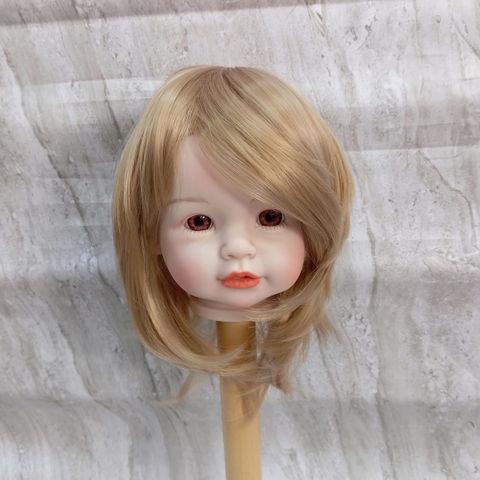 {ĐỦ MÀU} TÓC TƠ GIẢ CHỊU NHIỆT CHO BÚP BÊ TÁI SINH vòng Đầu 30 cm 50 cm = 20 inch Doll + vòng Đầu 34 cm 55 cm = 22 inch Doll, búp bê mini 20 cm (Ixdoll)