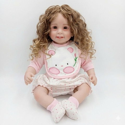 [Đủ mẫu] Búp Bê 55 cm = 22 inch Thân Gòn Mềm Mại  Reborn Silicon Vinyl Doll