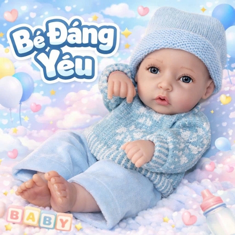 [Đủ mẫu] Búp Bê 11 inch 25 cm  NPK Reborn Full Body Vinyl Doll