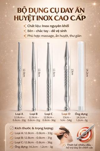 {Đủ Mẫu} Bút Bấm Massage Ấn Huyệt Bằng Thép Không Gỉ, Chẩn Đoán, Điều Trị Phản Xạ Tay, Bàn Chân, Dò Huyệt Tai, Làm Đẹp...