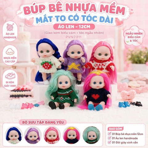 [Đủ mẫu] Búp Bê Nhựa mềm 12 cm 5 inch Vinyl reborn Baby Doll