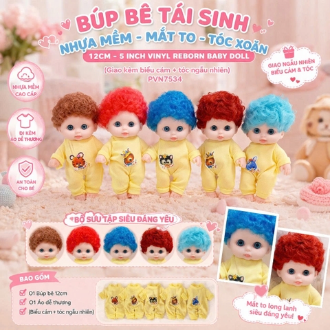 [Đủ mẫu] Búp Bê Nhựa mềm 12 cm 5 inch Vinyl reborn Baby Doll