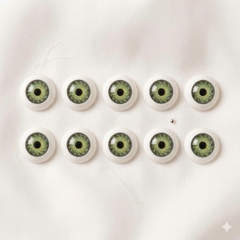 Hộp 100 pcs Phụ Kiện Mắt 3D 12 mm Nhựa Cho Búp Bê 12 cm 5 Inch Doll Động Vật Dành Cho Đồ Chơi, Làm Thủ Công