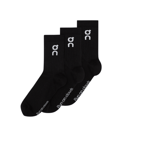 Vớ Thể Thao Unisex On Running Logo Sock High 3P ( 3 đôi ) - Đen