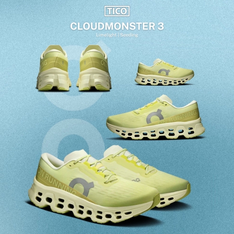 Giày Chạy Bộ Nữ On Running Cloudmonster 3 Limelight | Seeding