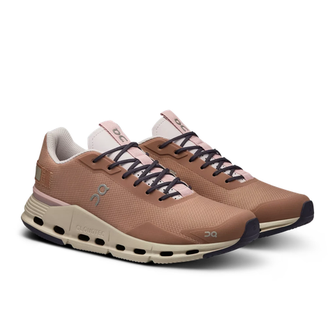Giày Chạy Bộ Nữ On Running Cloudnova Form Rose | Brown - OUTLET