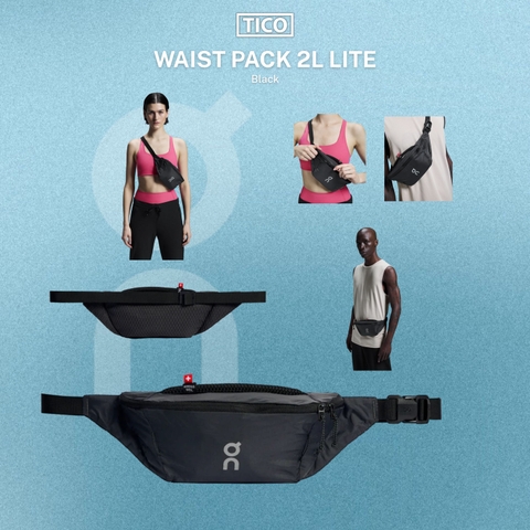 Túi Thể Thao Unisex On Running Waist Pack 2L Lite - Black