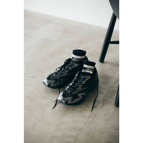 Giày Sneaker Unisex Mizuno Wave Rider 10 Sport Black/Black Sand/Metallic Gray