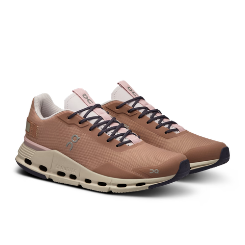 Giày Chạy Bộ Nữ On Running Cloudnova Form Rose | Brown - OUTLET