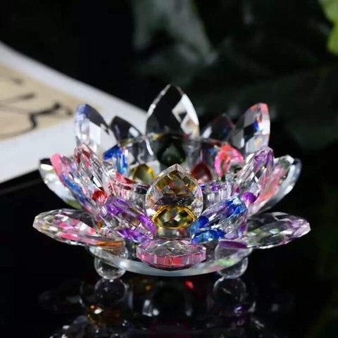 CHÂN NẾN HOA SEN LƯU LY