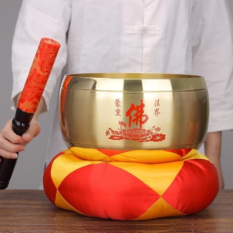 Chuông Viền  Khắc Chữ Phật - Chuông  Vành Pháp Khí Phật Giáo