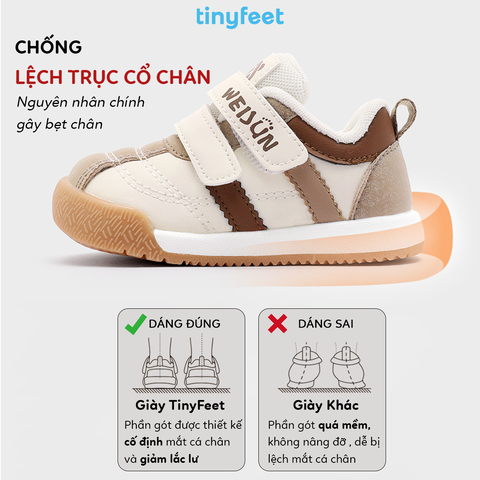 Giày tập đi cho bé TINYFEET WJ21 mùa đông ấm áp, chống bẹt chân