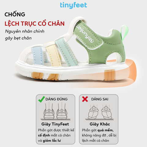 Sandal tập đi cho bé TINYFEET WJ16 có tiếng kêu bíp bíp
