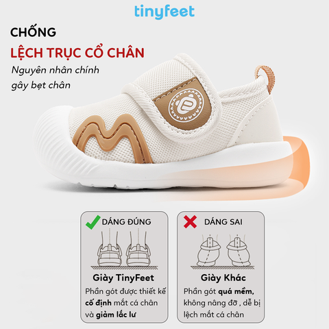 Giày tập đi cho bé TINYFEET WJ24 mùa đông, chống bẹt chân
