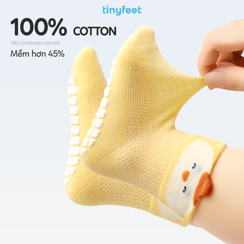Tất Vớ chống trượt cho bé TINYFEET KS09 kháng khuẩn, họa tiết động vật dễ thương