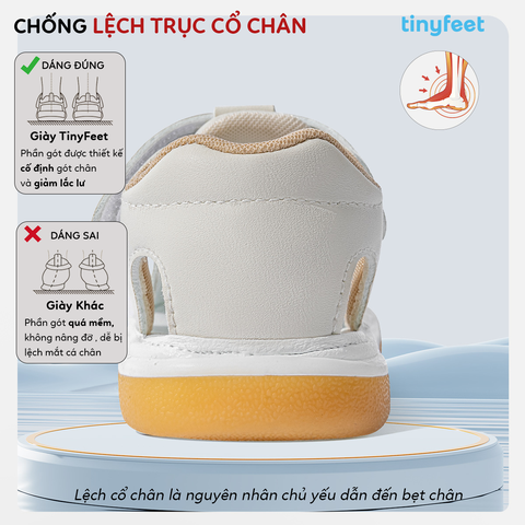 Sandal có kèn kêu Bíp Bíp cho bé 1-3 tuổi TINYFEET TN05 mềm mại, thoáng khí