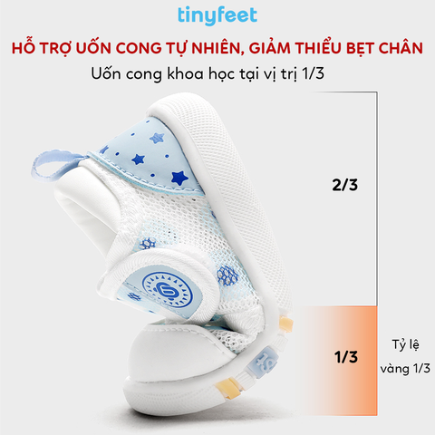 Giày tập đi cho bé TINYFEET WJ15 nhẹ êm, chống bẹt chân