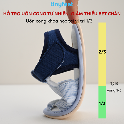 Sandal tập đi cho bé TINYFEET TN01 chất liệu cotton mềm mại, siêu nhẹ