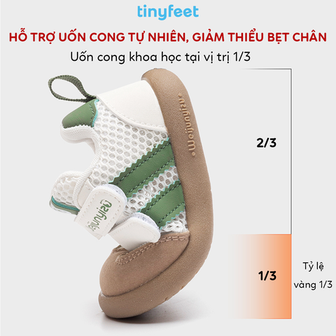 Giày tập đi cho bé TINYFEET WJ31 phong cách Samba, vải lưới thoáng khí