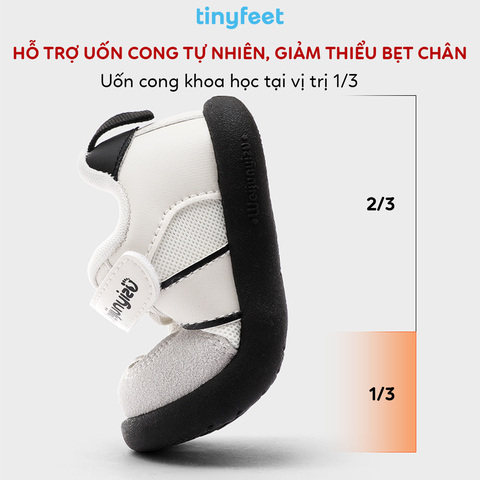 Giày tập đi cho bé TINYFEET WJ29 phong cách Samba, chống bẹt chân