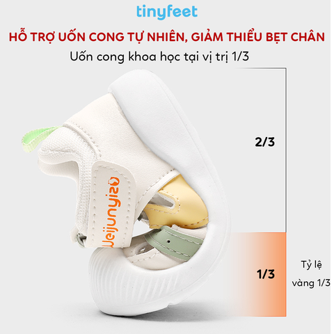 Giày tập đi cho bé TINYFEET WJ17 thể thao, thoáng khí, chống bẹt chân