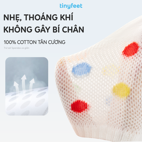 Tất Vớ chống trượt cho bé TINYFEET KS10 mềm mại, kháng khuẩn