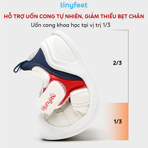 Giày tập đi cho bé TINYFEET WJ13 dáng thể thao, chống bẹt chân