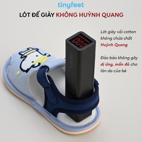 Sandal tập đi cho bé TINYFEET TN01 chất liệu cotton mềm mại, siêu nhẹ