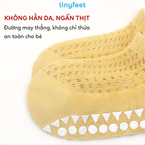 Tất Vớ chống trượt thoáng khí TINYFEET KS04 mềm mại cho bé từ 1-3 tuổi