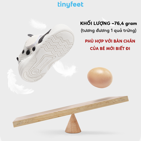 Giày tập đi cho bé TINYFEET WJ32 họa tiết Gấu Trúc, chống bẹt chân