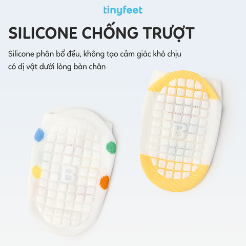 Tất Vớ chống trượt cho bé TINYFEET KS10 mềm mại, kháng khuẩn