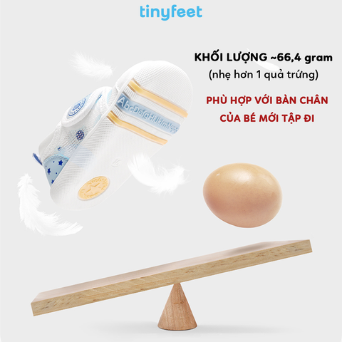 Giày tập đi cho bé TINYFEET WJ15 nhẹ êm, chống bẹt chân