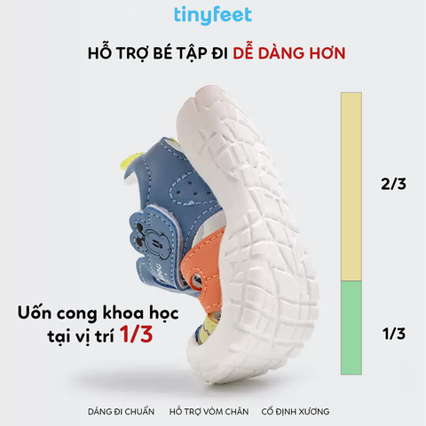 Sandal tập đi cho bé TINYFEET SD03 nhẹ, mềm, chống trơn trượt
